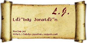 Lábdy Jonatán névjegykártya